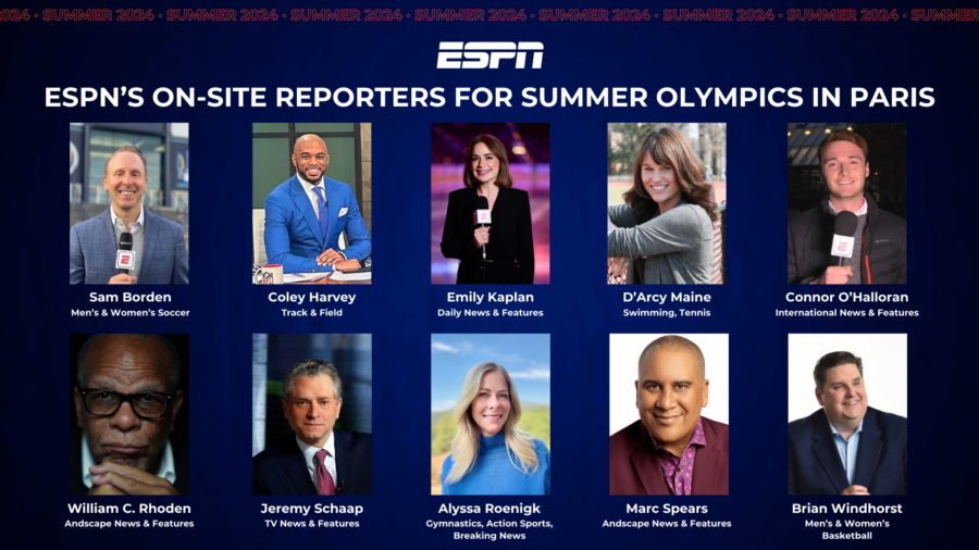ESPN will have 10 reporters on location in Paris, with many others working remotely to cover the games; learn how ESPN works within video rights restrictions