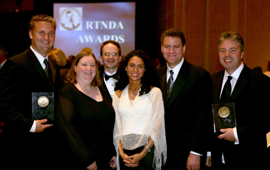 2004 Murrow Awards (L-R); Andy Tennant, Ericka Gallagher, Glenn Jacobs, Melissa Horton, Craig Lazarus, Chris Connelly